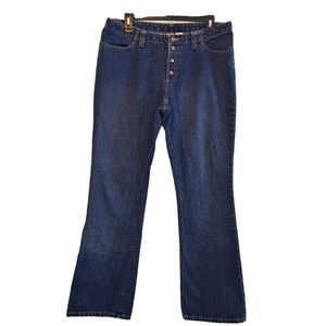 Vintage Old Navy Bootcut Button Fly Dark Wash Jeans Size 14
